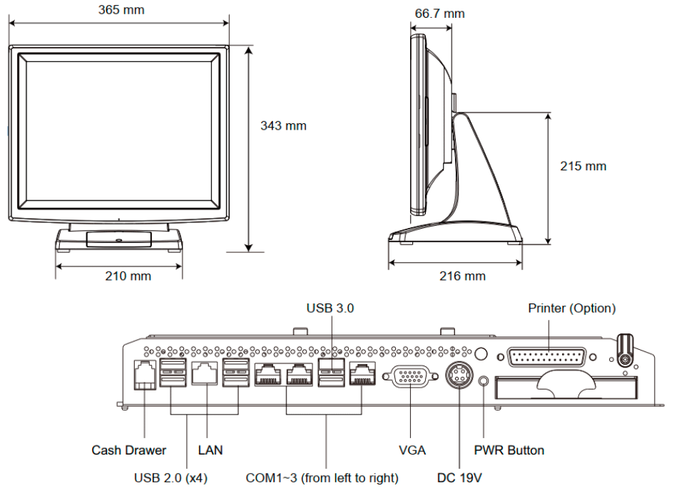 POS 335 with customer Screen